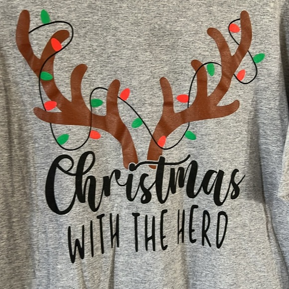 Women's "Christmas With The Herd" Short sleeve T-shirt Size XL - Picture 3 of 3